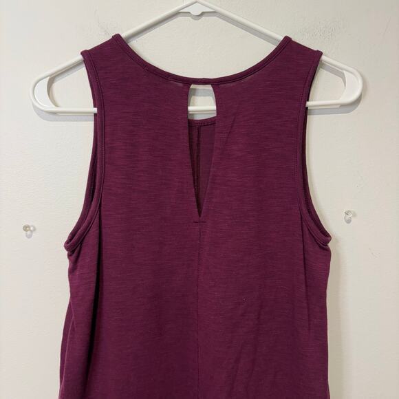 J.Crew Womens Small Purple Tank Blouse Ruffle Bottom Career‎ Stretchy Casual - Picture 2 of 7